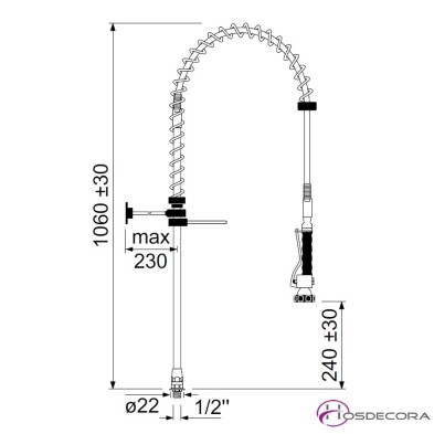 Ducha para vajilla para pedal 34-547453
