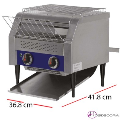 Tostadora pan de cinta continua Parrilla 36.8x41.8 cm. 2.2kW