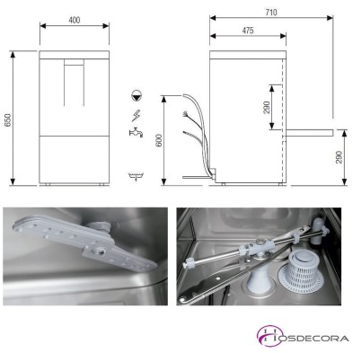Cámara de frío 2 puerta Inox 675 W- ARCH-1202