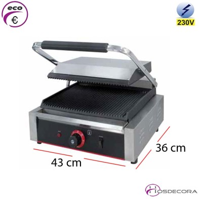 Grill eléctrico ranurado ECO 43x36 cm -61-FI5 4991