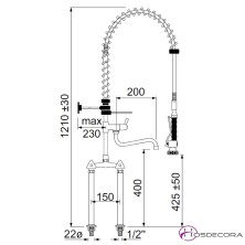 Grifo de ducha monobloc 2 columnas 34-548917