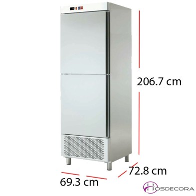 Nevera con frío 2 medias puertas Inox 484 W- ARCH-602