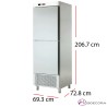 Nevera con frío 2 medias puertas Inox 484 W- ARCH-602