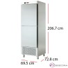 Armario congelador 2 medias puertas Inox 880W