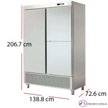Armario refrigerado acero Inoxidable 704W 1200 litros