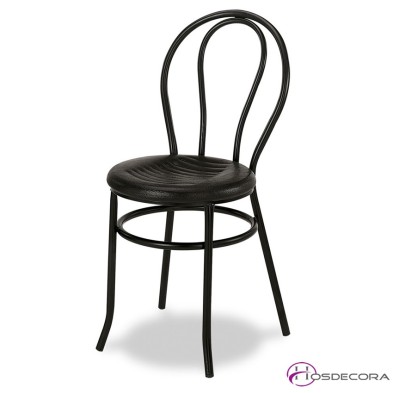 Silla Thonet asiento espuma negro