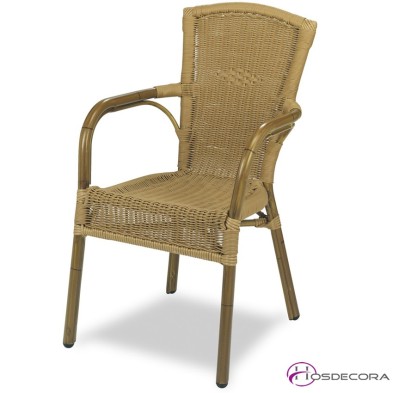 Sillón de rattan para terraza MR264 Marron Safari