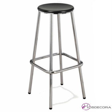Taburete cromado MR517E asiento espuma integral