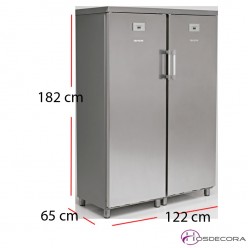 Armario refrigerador congelador 700 litros inoxidable