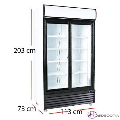 Expositor Frio 2Puertas Cristal 100L-750W- 07-1350