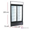 Expositor Frio 2Puertas Cristal 100L-750W- 07-1350