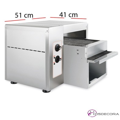 Tostador de túnel para pan 51 x 41 cm- 2.9 KW