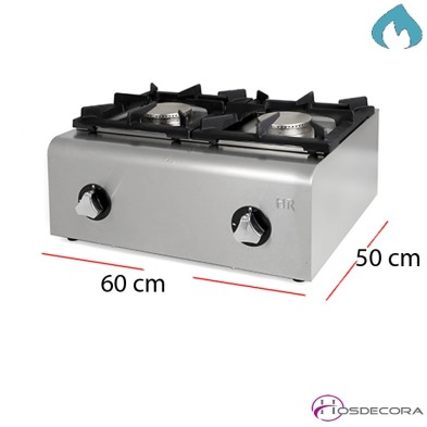 Fogon Profesional a gas 600X500x292 - 9.5 Kw