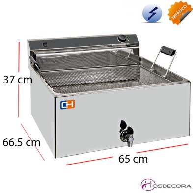 Freidora pastelería trifásica 30 litros 15 kW