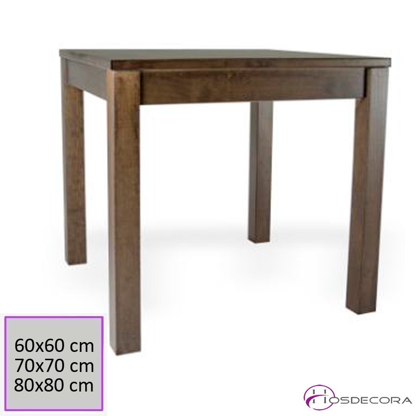 Mesa cuadrada de madera de pino 77-3025M-C