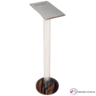 Atril de metacrilato para poner el menú 110x30x30 cm