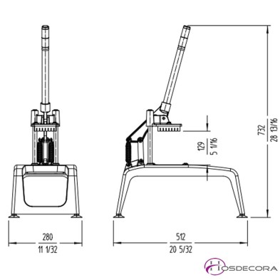 Cortadora de Patatas Manual 150 Kg/h. 80-CF5