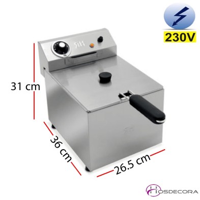 Freidora eléctrica con contactor 6L  4.2 KW