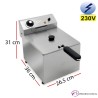 Freidora eléctrica con contactor 6L  4.2 KW