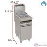 Freidora a gas de 15 litros con mueble 13 kW