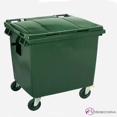 Contenedor de desperdicios con tapa y ruedas