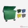 Contenedor de desperdicios con tapa y ruedas