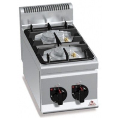 Cocina a Gas sobremesa 2 Fuegos 2x 9.5 Kw. industrial
