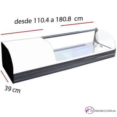 Vitrina fria para platos tapas 11-4VTL+