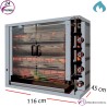 Asador de Pollos ECO- Gas 4 espadas -20 Piezas.