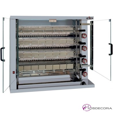 Asador de Pollos ECO- Gas 4 espadas -20 Piezas.
