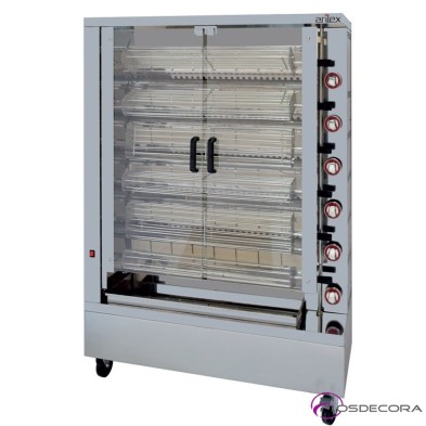 Asador de Pollos ECO- Gas 4 espadas -20 Piezas.