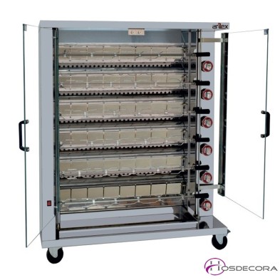 Asador de Pollos ECO- Gas 4 espadas -20 Piezas.