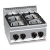 Cocina a Gas ECO sobremesa 4 Fuegos 19 Kw. industrial