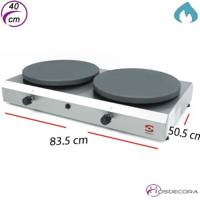 Crepera a Gas con placa de Ø 40 cm. 400 W.