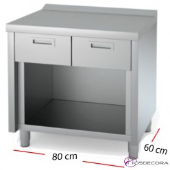 Muebles neutros con estante de 80x60 cm