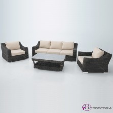 Conjunto de terraza Ancin de rattan