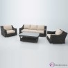 Conjunto de terraza Ancin de rattan