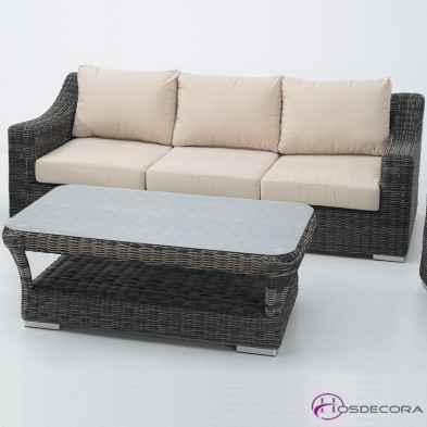 Conjunto de terraza Ancin de rattan