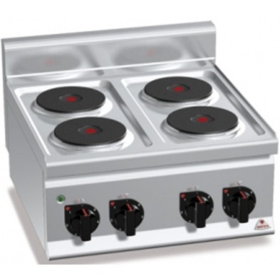 Cocina Electrica sobremesa 4 Fuegos 8 Kw. industrial