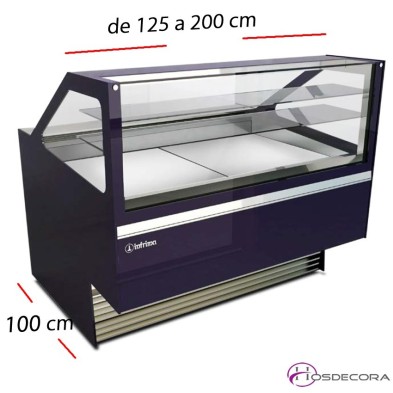 Vitrina de pastelería Recta-Reserva- Fondo 115 cm.