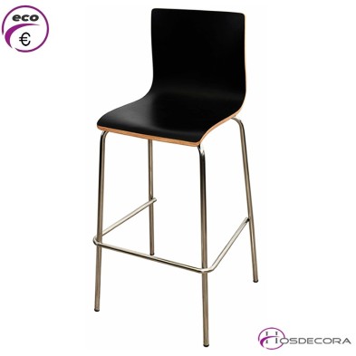 Taburete alto ABEGONDO acero cromado