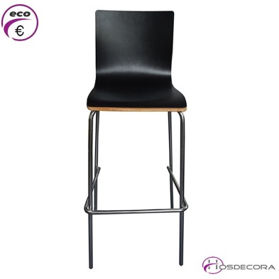 Taburete alto ABEGONDO acero cromado