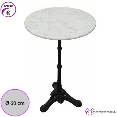 Mesa de mármol redonda Carbon redonda