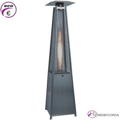 Estufa pirámide de acero inoxidable