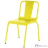 Silla de terraza de alumino amarilla