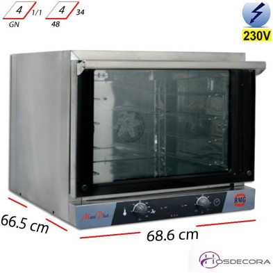 Horno Convector 4 Bandejas 48 x 34 o GN1/1 - 3.7 KW.