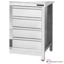 Modulo de 4 cajones para mesas de trabajo.