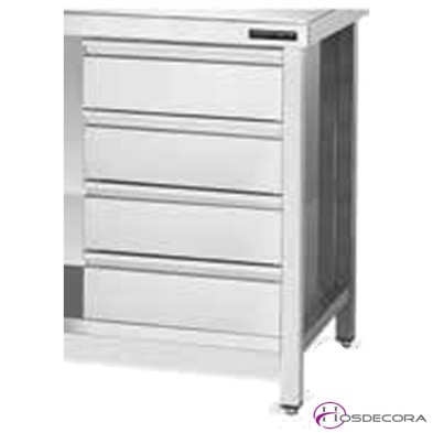 Modulo de 4 cajones para mesas de trabajo.
