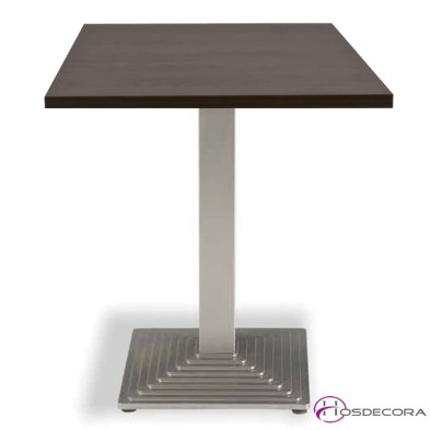 Mesa cafetería Melamina cuadrada interior - Rueda