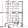 Carro bandejero inox 24 guías - 106,8 x 72.5 cm